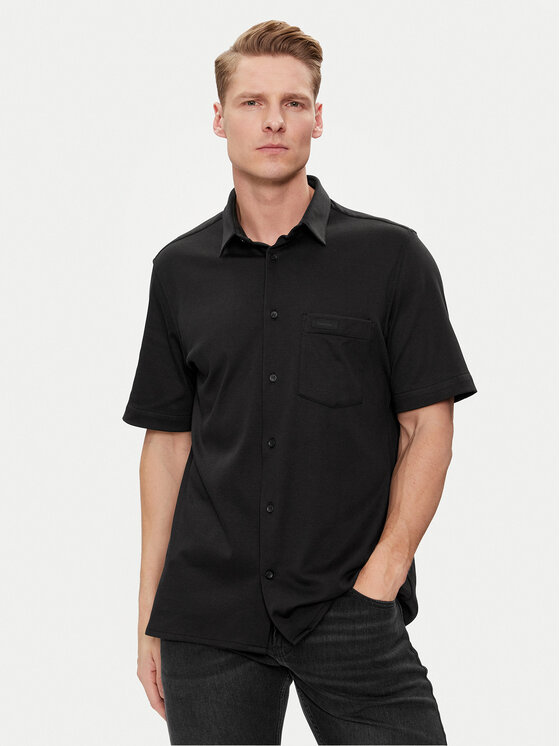 Calvin Klein Marškiniai · Juoda · Regular Fit