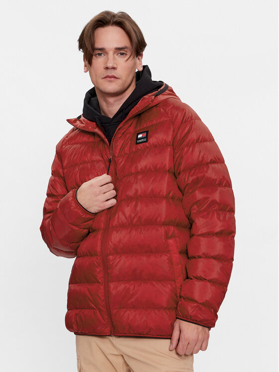 Tommy Jeans Demisezoninė striukė · Raudona