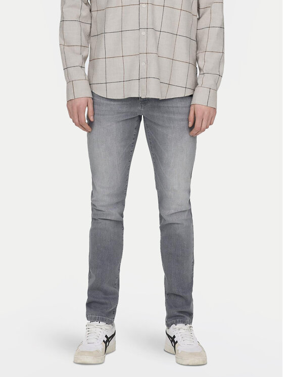 Only & Sons Džinsai · Pilka · Slim Fit