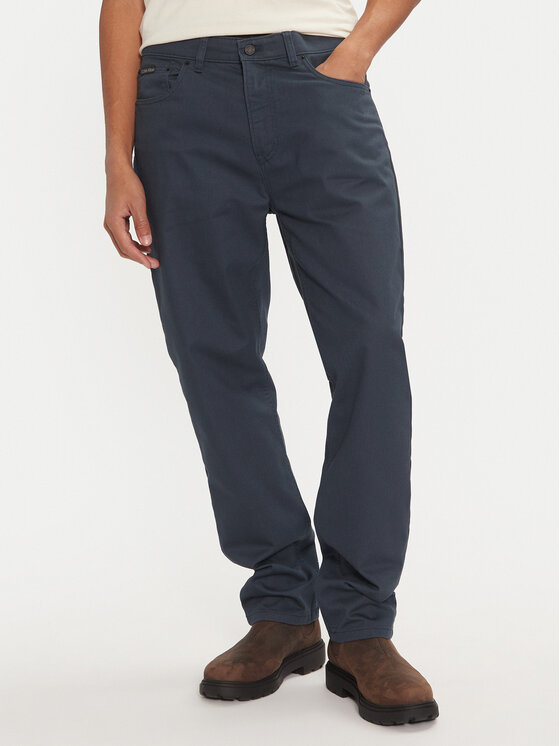 Calvin Klein Jeans Medžiaginės kelnės · Mėlyna · Regular Fit