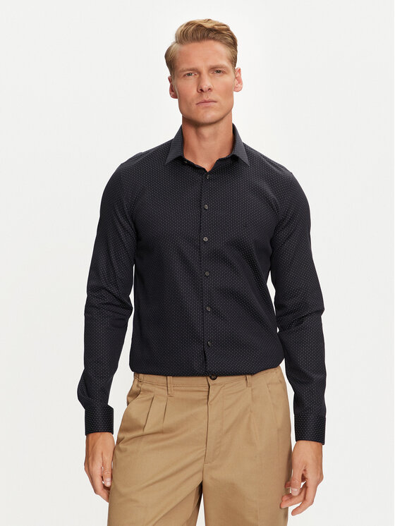 Calvin Klein Marškiniai · Tamsiai mėlyna · Slim Fit