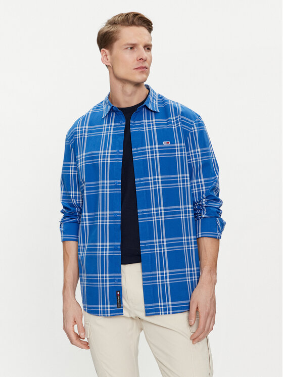 Tommy Jeans Marškiniai · Mėlyna · Regular Fit