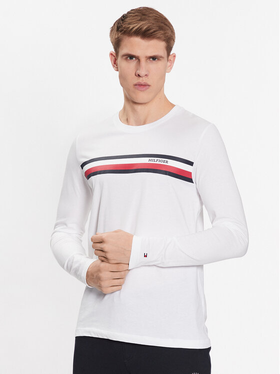Tommy Hilfiger Marškinėliai ilgomis rankovėmis · Balta