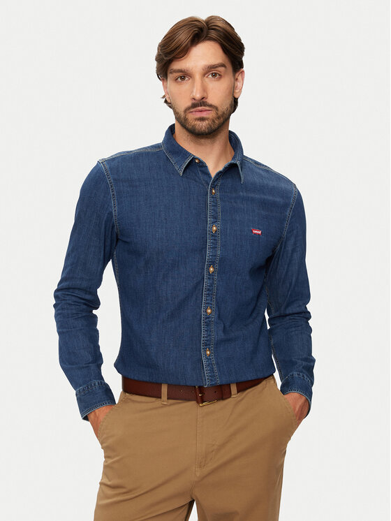 Levi's® džinsiniai marškiniai  · Mėlyna · Slim Fit