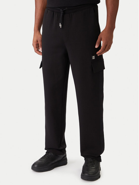 HUGO Sportinės kelnės · Juoda · Relaxed Fit
