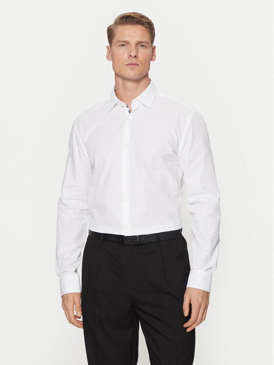 HUGO Marškiniai · Balta · Slim Fit