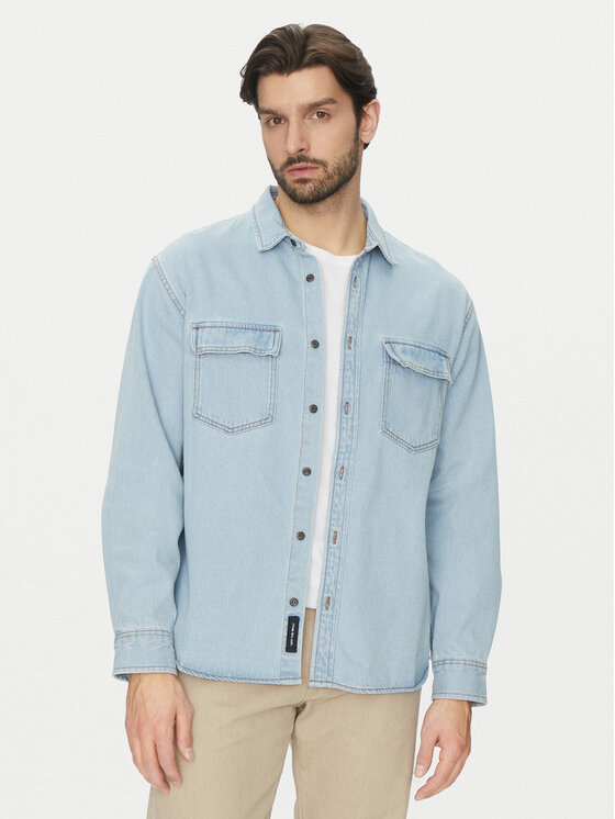 Vans džinsiniai marškiniai  · Mėlyna · Regular Fit