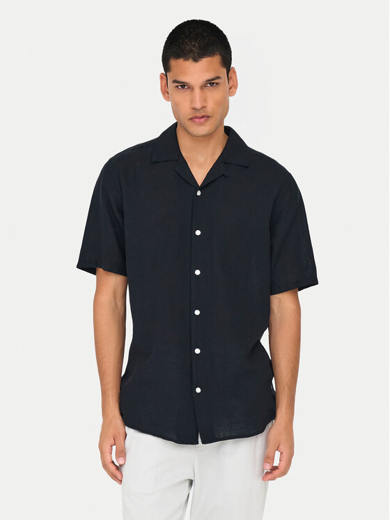 Only & Sons Marškiniai · Juoda · Slim Fit