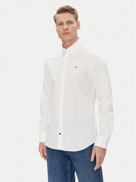 Tommy Hilfiger Marškiniai · Balta · Slim Fit