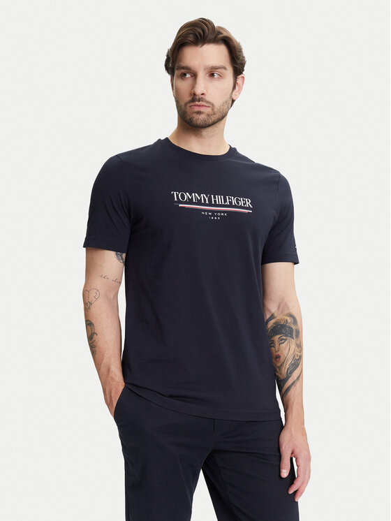 Tommy Hilfiger Marškinėliai · Tamsiai mėlyna