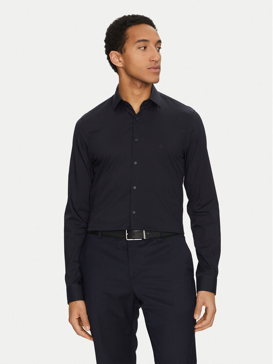 Calvin Klein Marškiniai · Tamsiai mėlyna · Regular Fit