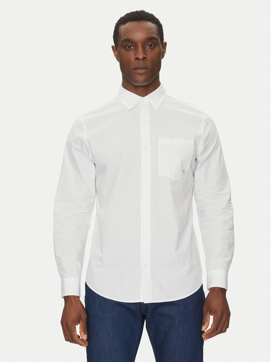 Calvin Klein Jeans Marškiniai · Balta · Regular Fit