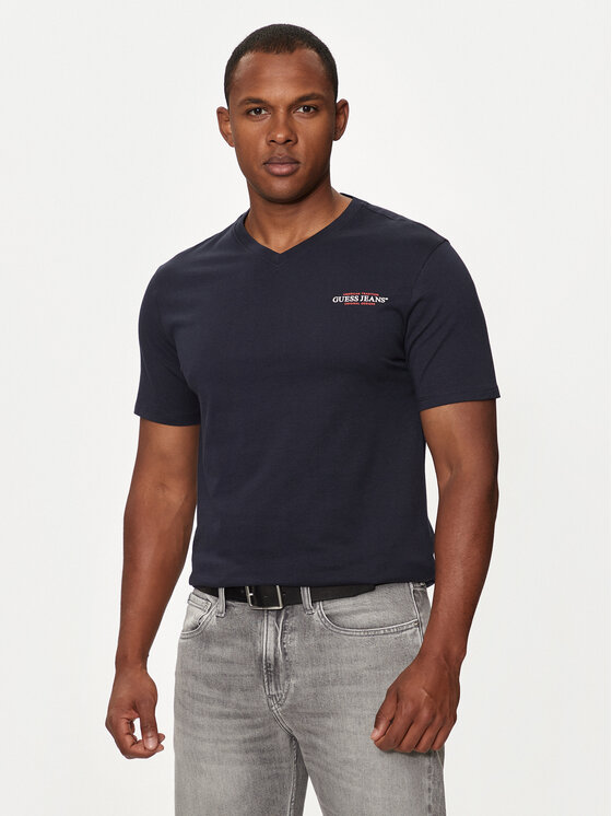 Guess Jeans Marškinėliai · Tamsiai mėlyna