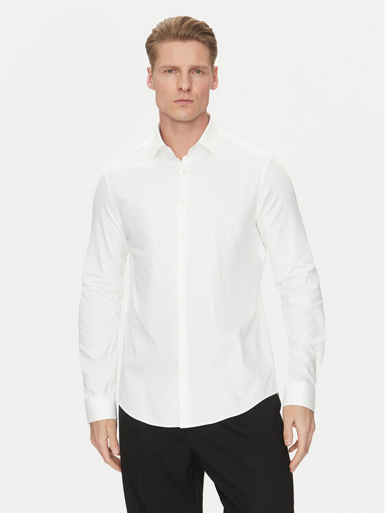 Calvin Klein Marškiniai · Balta · Slim Fit