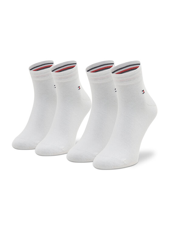 Tommy Hilfiger Trumpos kojinės · Balta