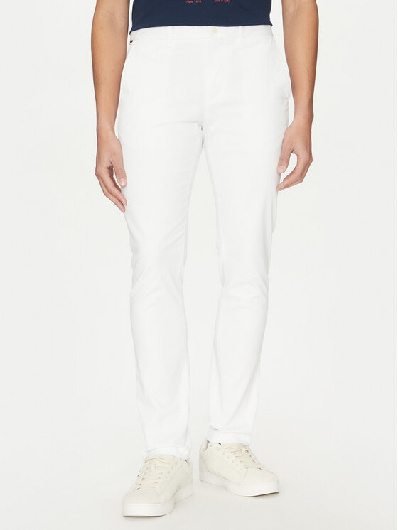 Tommy Hilfiger Chinos kelnes · Balta · Slim Fit