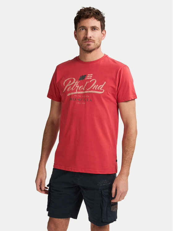 Petrol Industries Marškinėliai · Raudona
