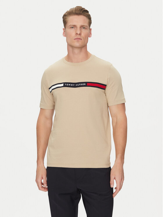 Tommy Hilfiger Marškinėliai · Smėlio