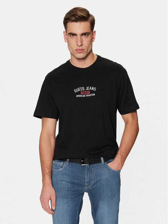 Guess Jeans Marškinėliai · Juoda