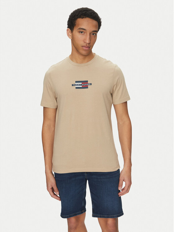 Tommy Hilfiger Marškinėliai · Smėlio