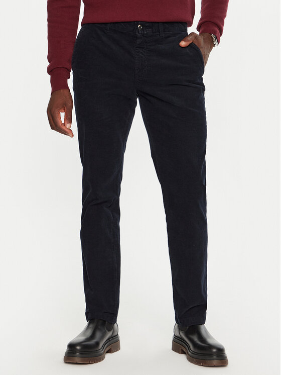 Tommy Hilfiger Medžiaginės kelnės · Tamsiai mėlyna · Regular Fit