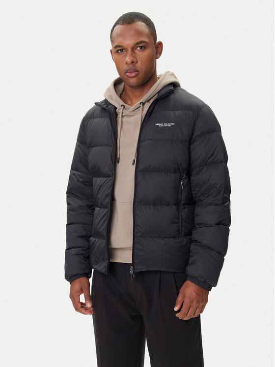 Armani Exchange Pūkinė striukė · Juoda