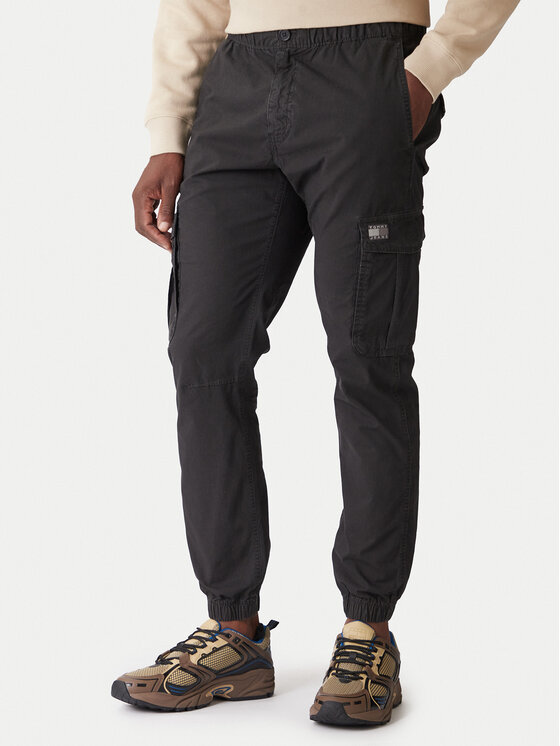 Tommy Jeans Medžiaginės kelnės · Pilka · Regular Fit