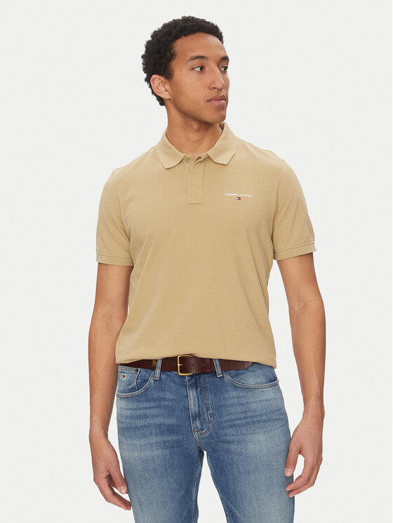 Tommy Jeans Polo marškinėliai · Smėlio