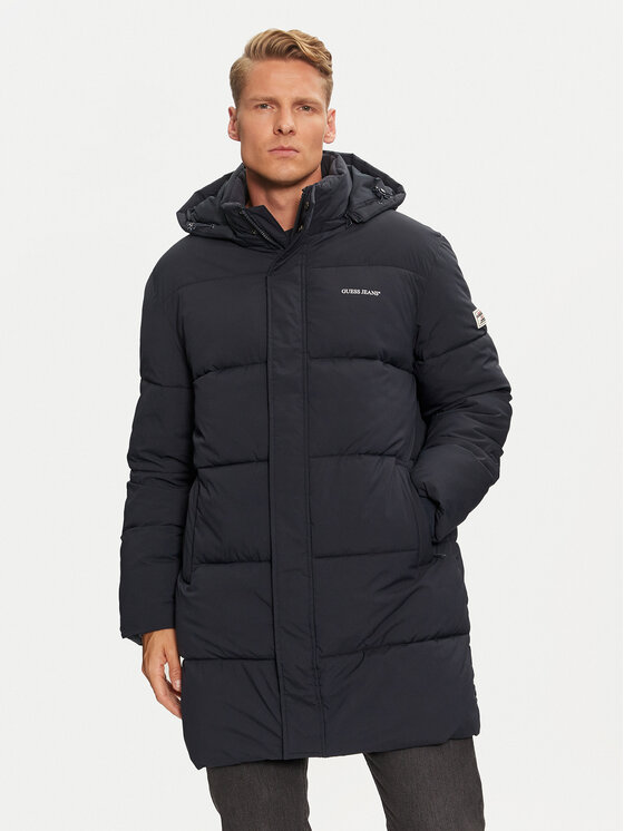 Guess Jeans Žieminė striukė · Tamsiai mėlyna