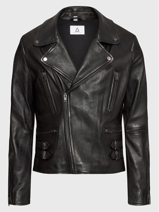 Serge Pariente Odinė striukė · Juoda