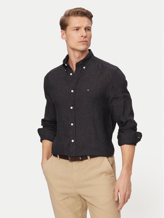 Tommy Hilfiger Marškiniai · Juoda · Regular Fit