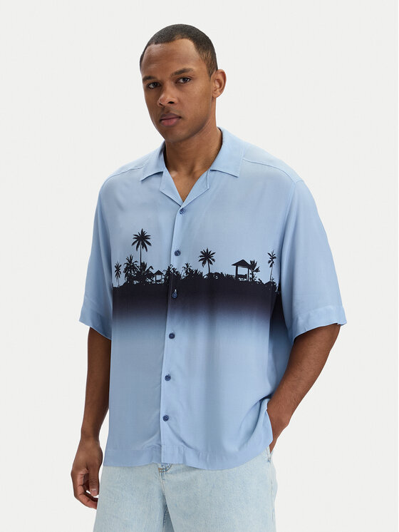 BOSS Marškiniai · Žydra · Relaxed Fit