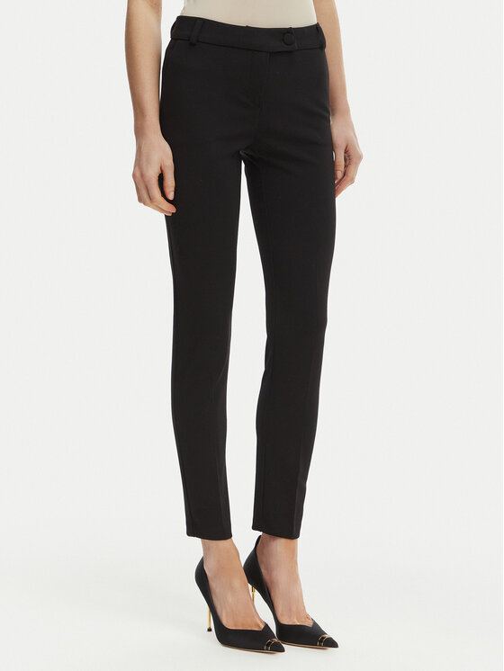 Rinascimento Medžiaginės kelnės · Juoda · Slim Fit