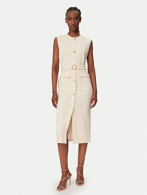 Rinascimento Kokteilinė suknelė · Smėlio · Midi