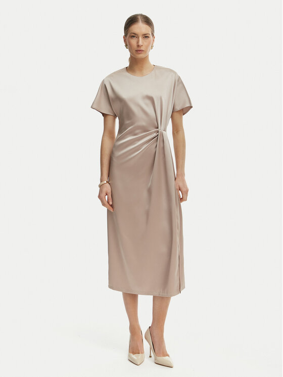 Rinascimento Kokteilinė suknelė · Smėlio · Midi