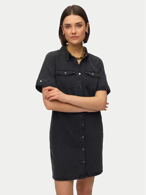 Vero Moda Džinsinė suknelė · Juoda · Mini
