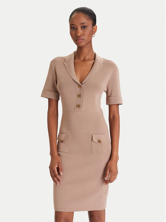 Guess Trikotažinė suknelė · Smėlio · Mini