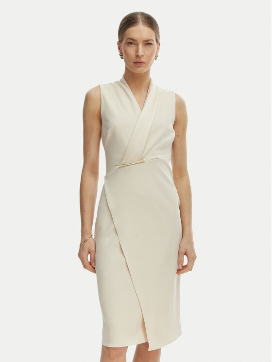 Rinascimento Kokteilinė suknelė · Smėlio · Midi