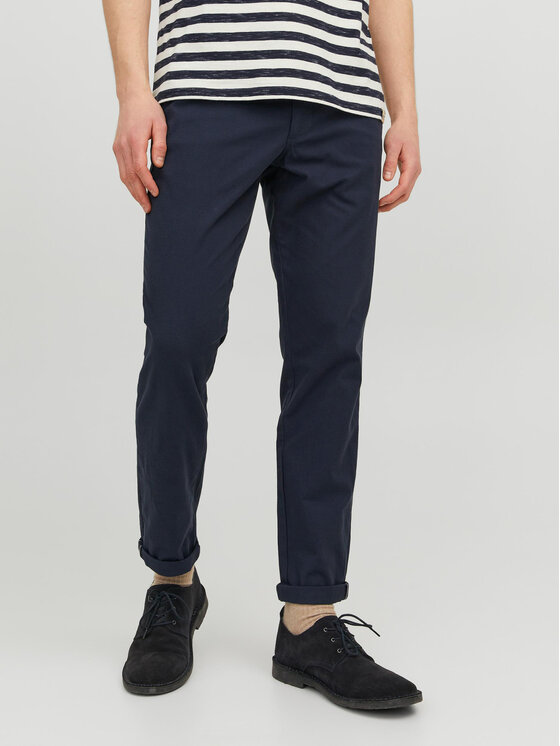 Jack & Jones Chinos kelnes · Tamsiai mėlyna · Slim Fit