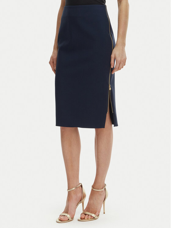 Rinascimento Tiesus sijonas · Tamsiai mėlyna · Midi