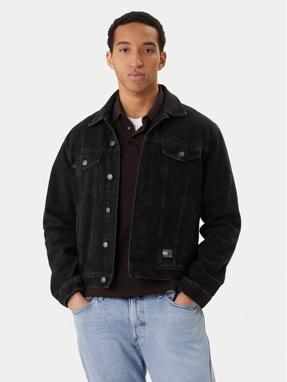 Tommy Jeans Džinsinė striukė · Juoda
