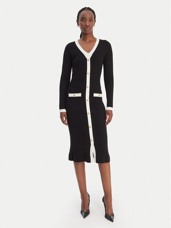 Guess Trikotažinė suknelė · Juoda · Midi