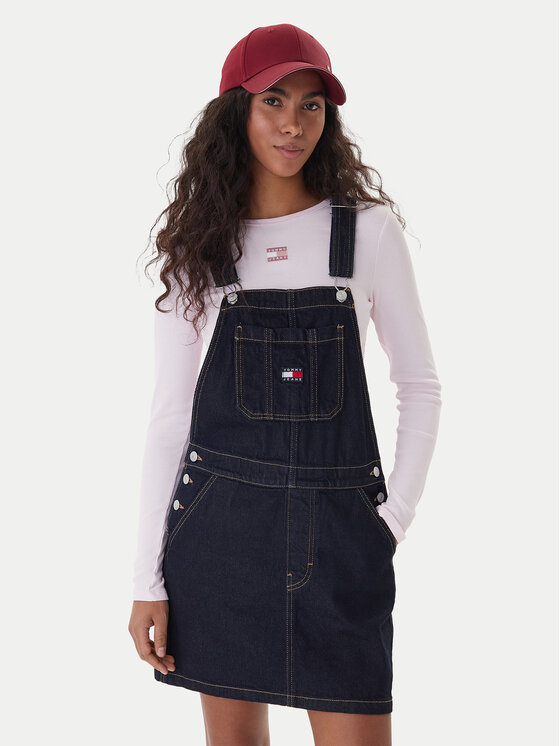 Tommy Jeans Džinsinė suknelė · Tamsiai mėlyna · Mini