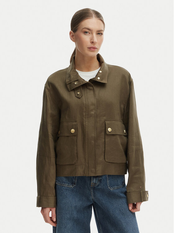 Tommy Hilfiger Demisezoninė striukė · Žalia