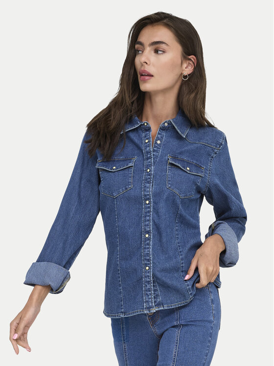 ONLY džinsiniai marškiniai  · Mėlyna