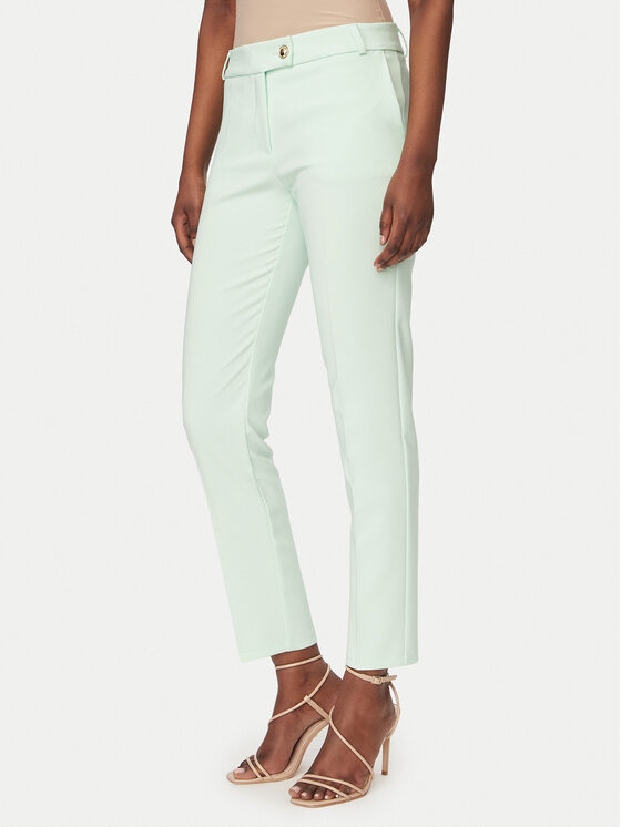 Rinascimento Medžiaginės kelnės · Žalia · Slim Fit