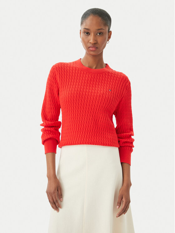 Tommy Hilfiger Megztinis · Raudona · Regular Fit