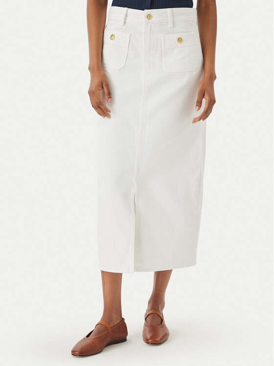 Tommy Hilfiger Džinsinis sijonas · Balta · Midi