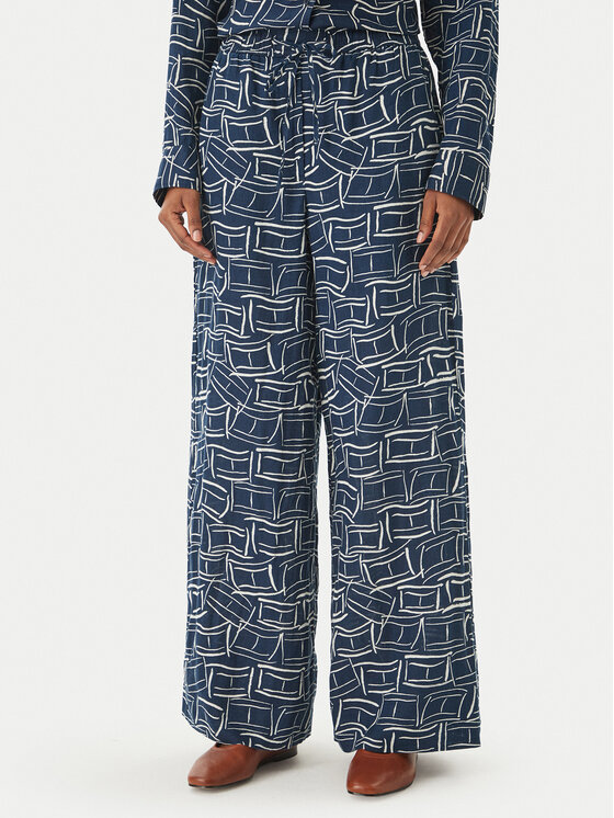 Tommy Hilfiger Medžiaginės kelnės · Tamsiai mėlyna · Regular Fit