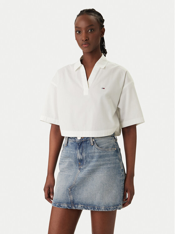 Tommy Jeans Polo marškinėliai · Balta